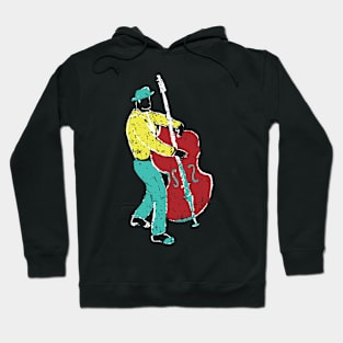 Acoustic Bass Musician Paint Style Hoodie